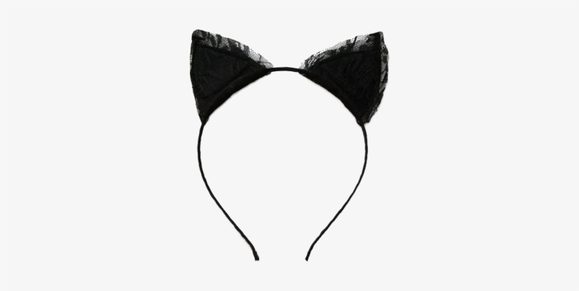 Lace Cat Ears Headband Cats Ears Png Black Free - cute bunny ears cat ears roblox