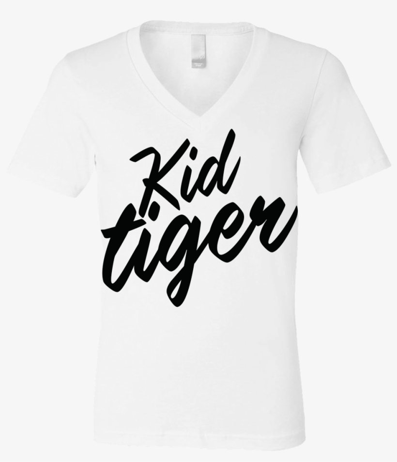 Kid Tiger Tee White V-neck, transparent png #1496659