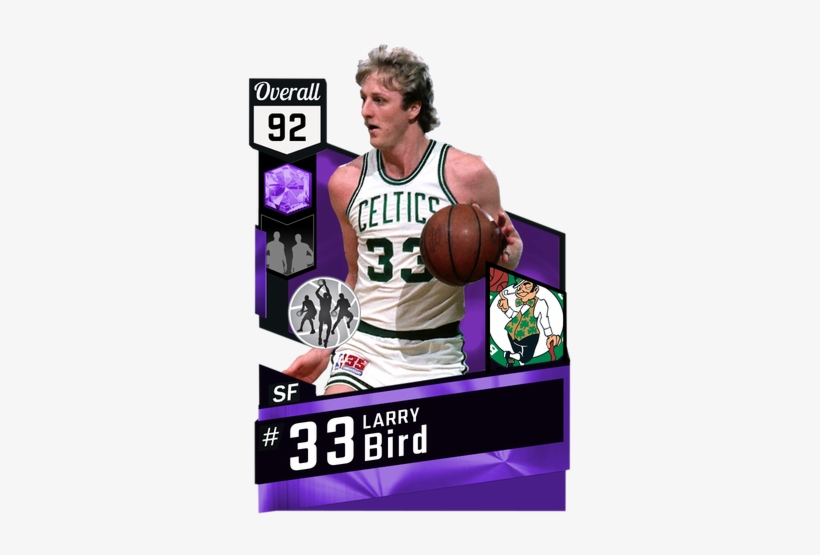 '92 Larry Bird Amethyst Card - Nba 2k18 Gilbert Arenas, transparent png #1496886