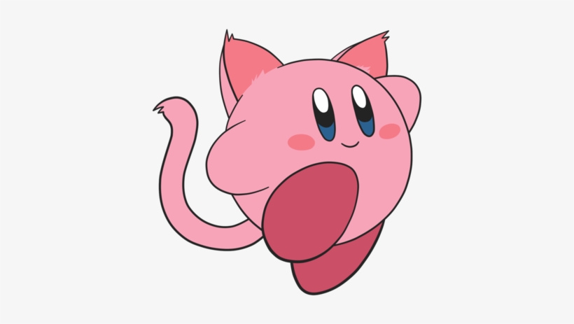 Blue Eyes, Cat, And Cat Ears Image - Kirby With Cat Ears, transparent png #1497089