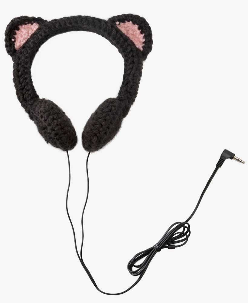 Crocheted Cat Ear Headphones - Cat Ear Headphones Transparent, transparent png #1497205