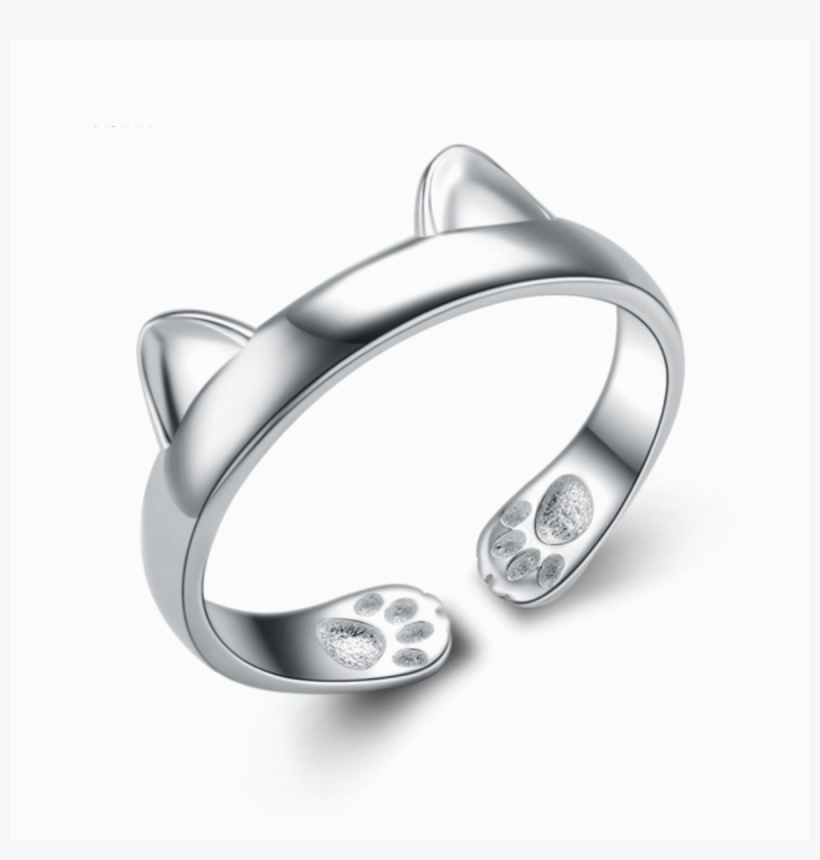 Cat Ears - S&e Women's 925 Sterling Silver Rings Simple Cute, transparent png #1497224