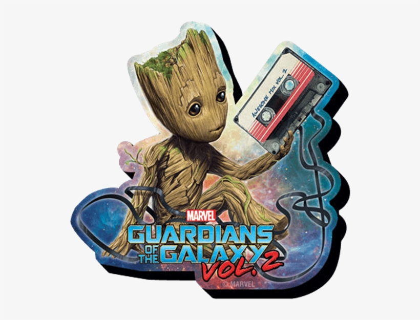 Baby Groot With Cassette Tape Magnet - Marvel - Guardians Of The Galaxy Vol 2 - Baby Groot, transparent png #1497544