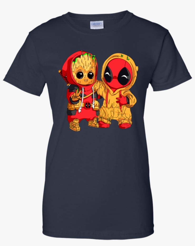 Groot And Deadpool Friends Best Selling T-shirt - Just Want To Work In My Garden And Pet My Dog T-shirt, transparent png #1497575