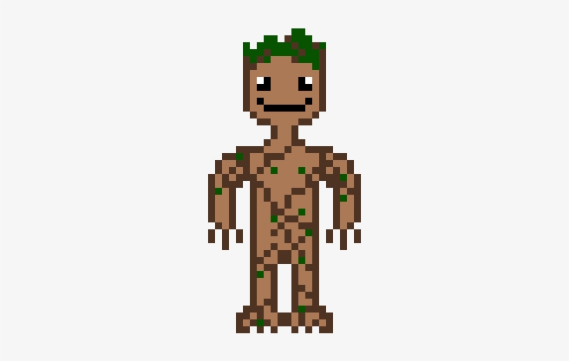 Baby Groot - Pixel Art, transparent png #1497889