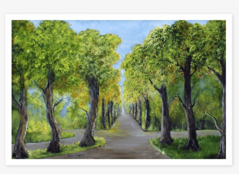 Kathleen Murphy Art Path Trees Scene Green, transparent png #1498304