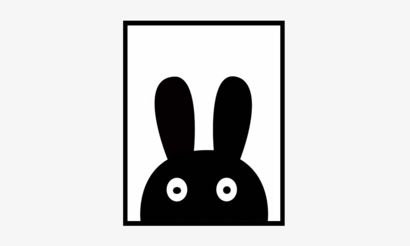 Petite Bello Wall Print 13x18cm Black Rabbit Wall Print - Rabbit, transparent png #1498939