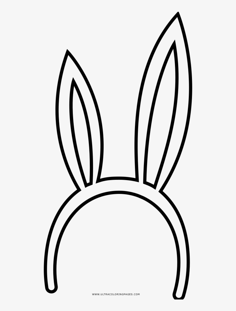 Bunny Ears Coloring Page - Rubber Stamping, transparent png #1498960