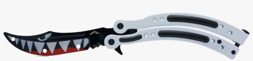 White Bomber Shark Butterfly Trainer - Butterfly Knife, transparent png #1499223