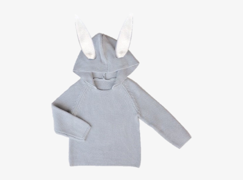 Baby Bunny Ears Hooded Sweater Www - Sweater, transparent png #1499292
