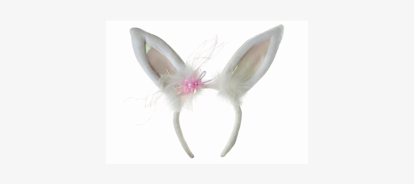White Bunny Ears Headband - Butterfly, transparent png #1499339