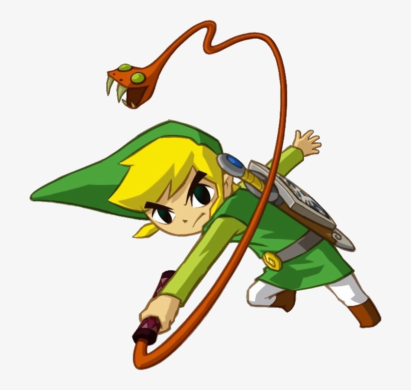 Link Using Whip - Legend Of Zelda Spirit Tracks Link Png, transparent png #1499676
