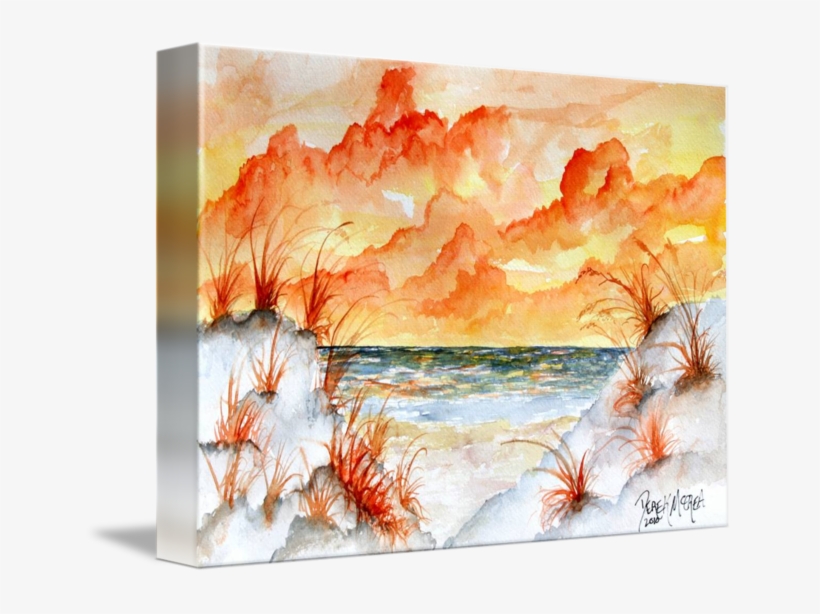 Graphic Free Stock Beach Painting Art Print By Derek - Gallery-wrapped Canvas Art Print 15 X 11 Entitled Watercolor, transparent png #150034