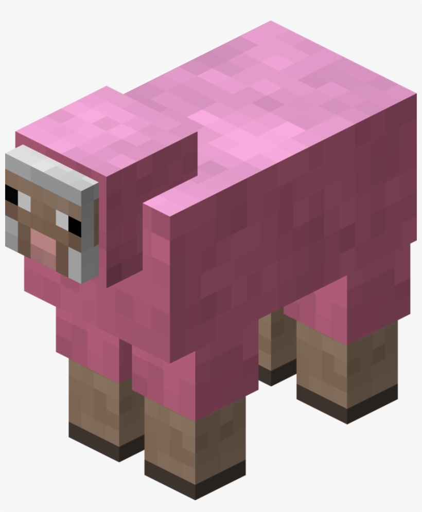 514px-pink Sheep - Minecraft Sheep, transparent png #150223