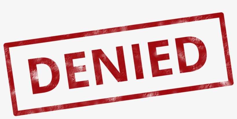 Denied Insurance Rejected Stamp - Law Denied, transparent png #150271