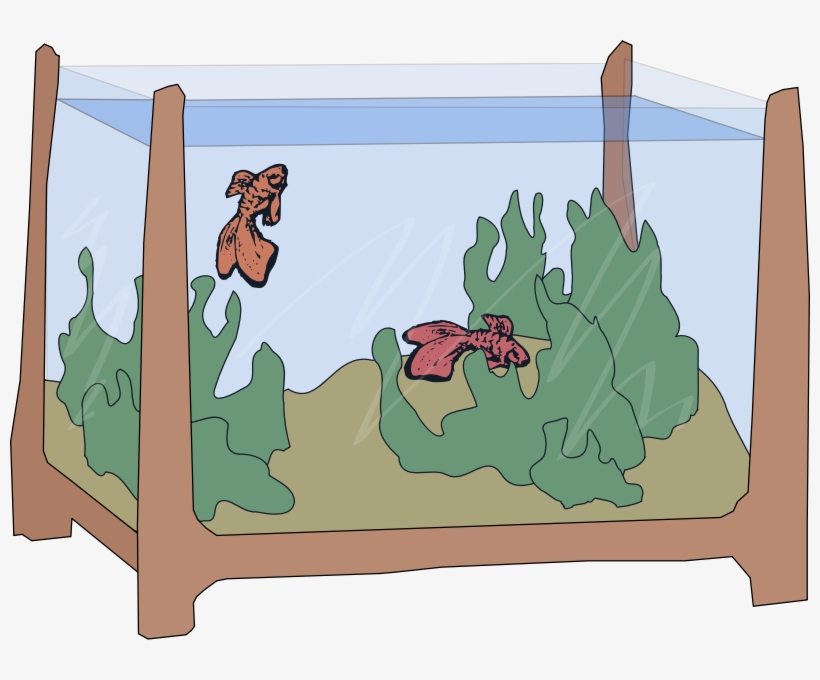 Svg Black And White Aquarium Drawing Scenery - Clip Art, transparent png #150341