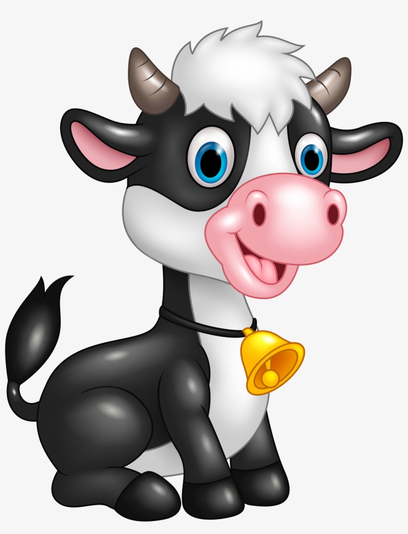 View Full Size - Cute Cow Cartoon Png, transparent png #150365