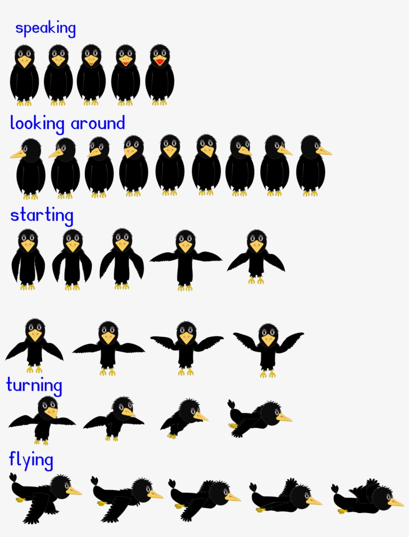 This Free Icons Png Design Of Comic Crow Animation, transparent png #151221