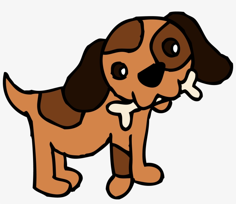 Clip Art - Dog With Bone Clipart, transparent png #151504