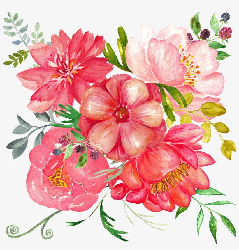 Flores Acuarela Png Graphic Library Library, transparent png #151932