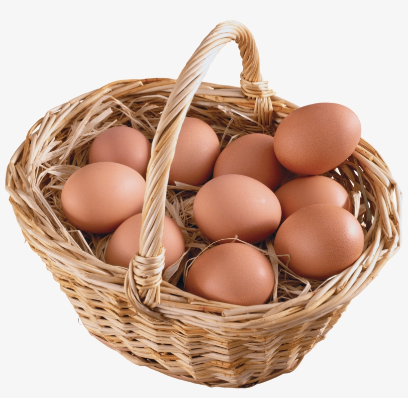 Basket Full Of Eggs - Basket Of Eggs Png, transparent png #151997