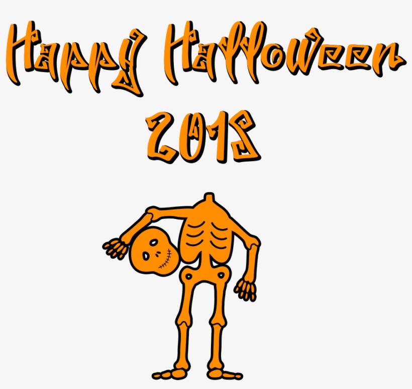 Happy Halloween 2018 Scary Font Skeleton, transparent png #152019
