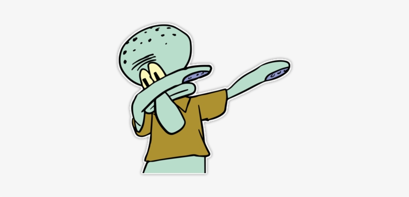 Dabbing Emoji Png - Squidward Dab Transparent Background, transparent png #152107