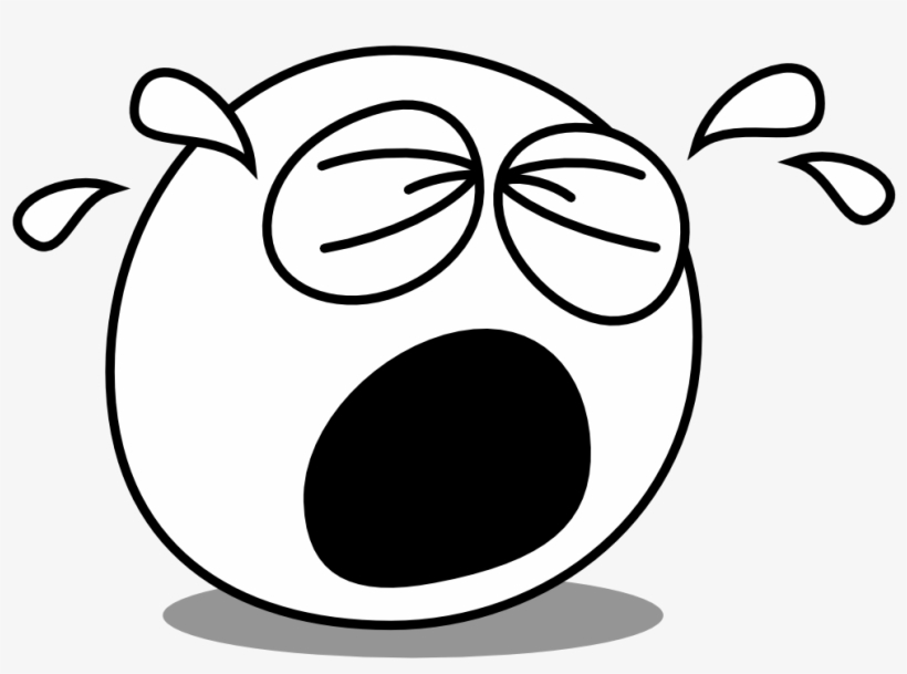 This Graphics Is A Friend Weep About Cartoon, Emotion, - Cry Cartoon Black And White, transparent png #152108