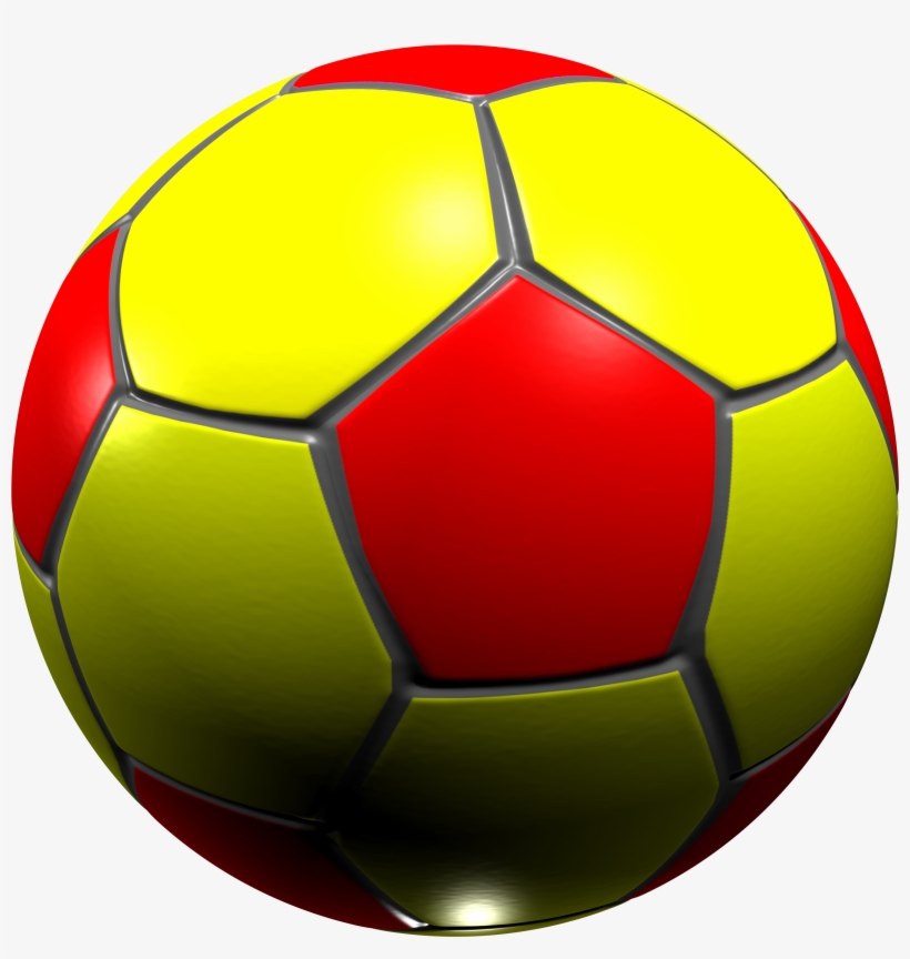 Football Images Png - Yellow And Red Football, transparent png #152132