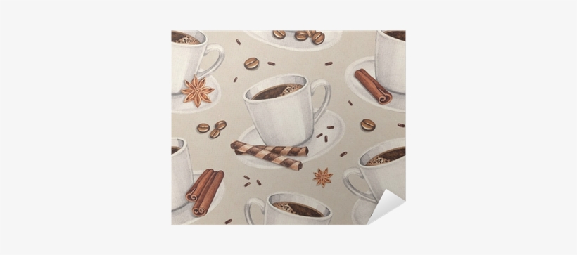 Watercolor Illustrations Of Coffee Cup - Adesivo Cozinha De Cafe, transparent png #152961