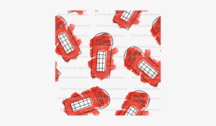 London Telephone Box Watercolor Large - Watercolor Painting, transparent png #153300