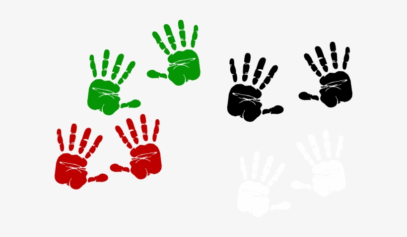 Palestinian Hand Prints Clip Art - Giant Fingerpaint Book For Kids: 75 Page Blank Finger, transparent png #153416