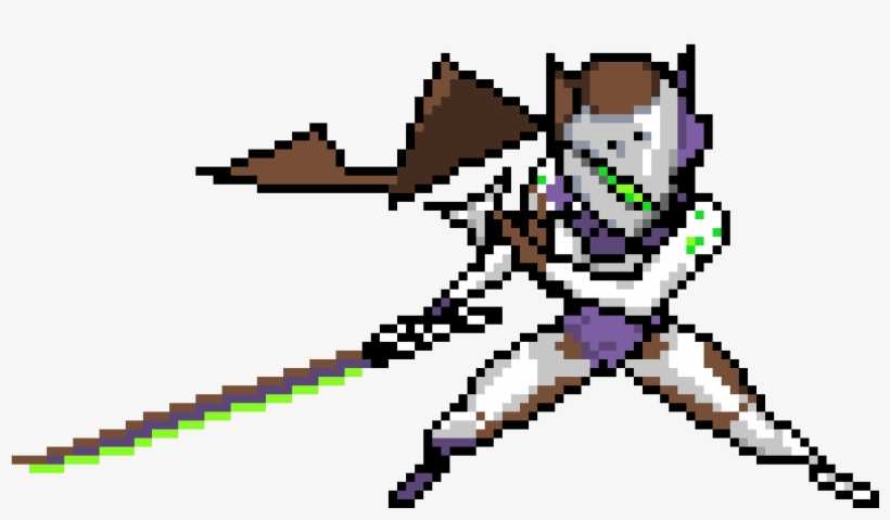 Genji Pixel - Overwatch Genji Pixel Spray, transparent png #153462