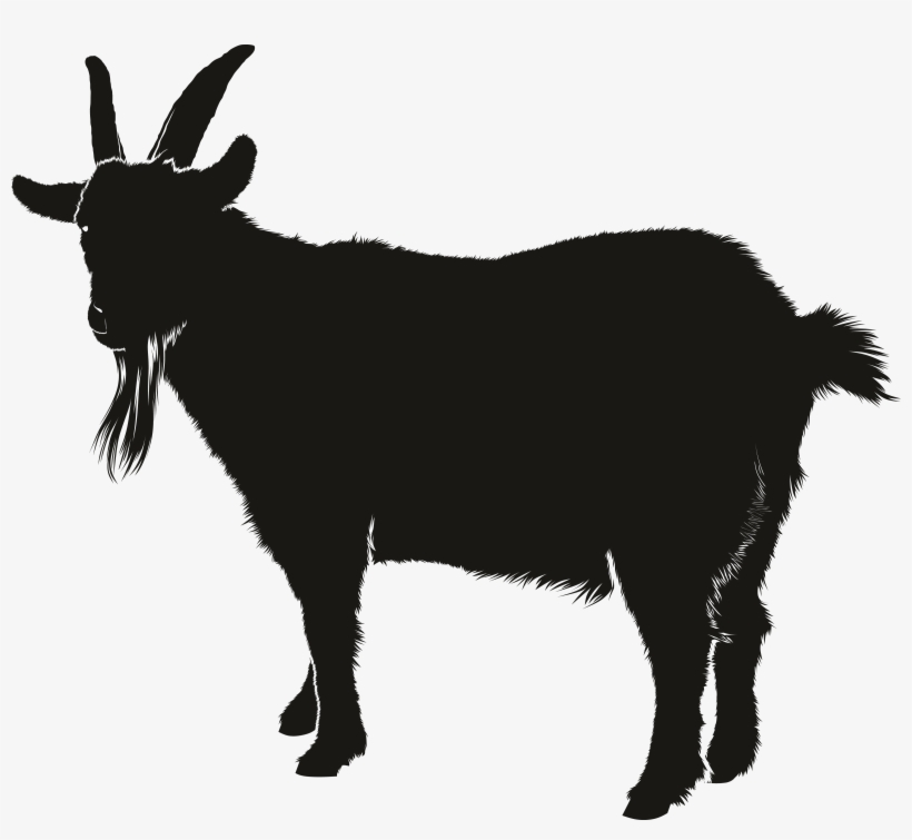 Free Clipart Of A Goat - Goat Silhouette Clip Art, transparent png #153678