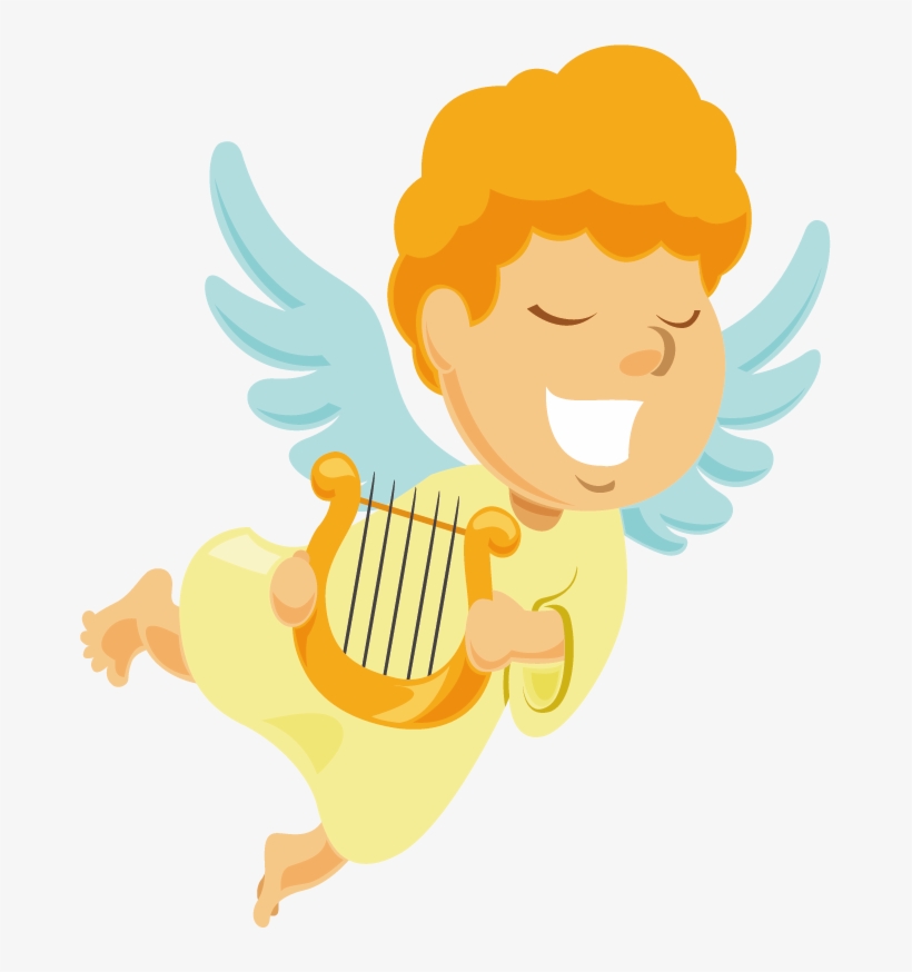 Clip Transparent Library Angel Harp Clip Art Little - Harp, transparent png #153729