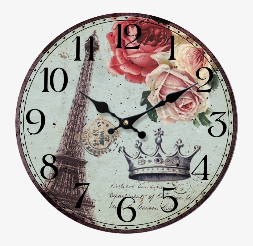 Vintage Clock Transparent Background - Aello Counted Cross Stitch, Rose Lover - 11ct, transparent png #154330