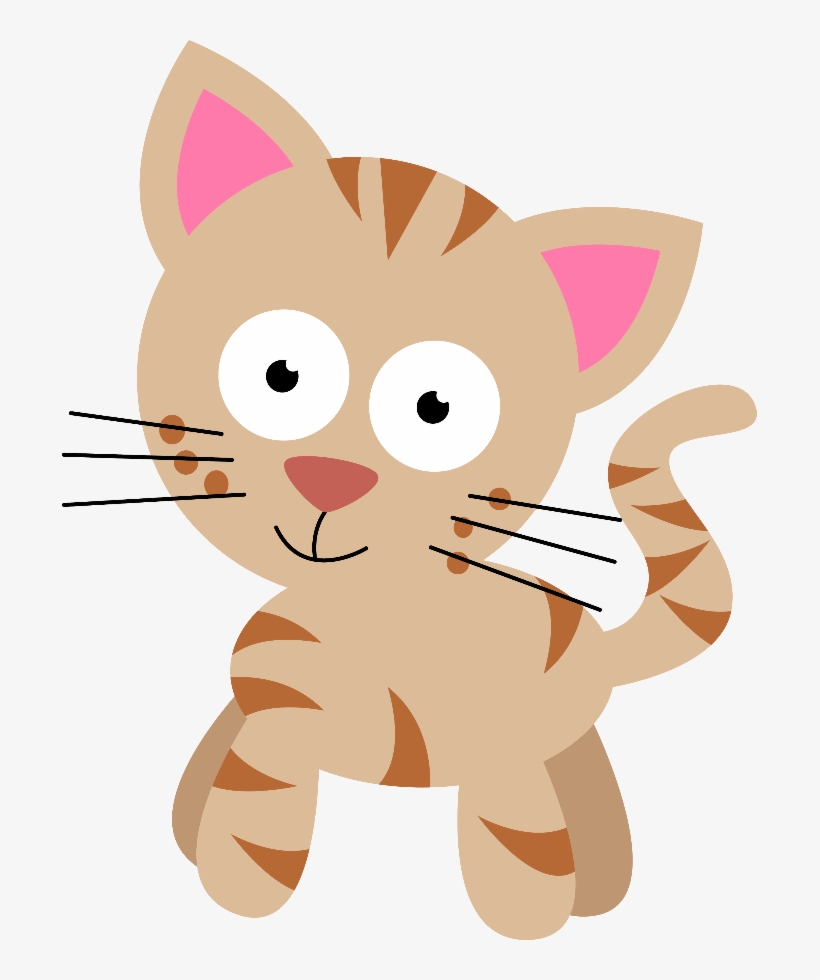 Cachorrinhos E Gatinhos Minus Already Sectioned Felt - Translucent Cartoon Transparent Background Kitten Clip, transparent png #154376