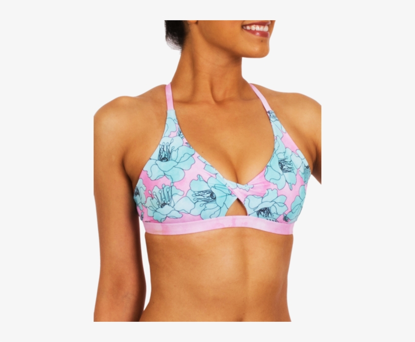 Watercolor Flora Bikini Twist Top - Watercolor Painting, transparent png #154401