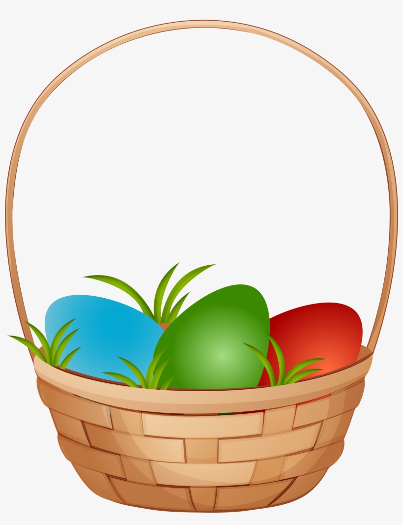 Easter Egg Basket Png, transparent png #154441