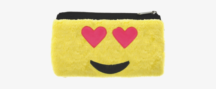 Picture Of Heart Eyes Emoji Furry Pencil Case - Smiley, transparent png #154498