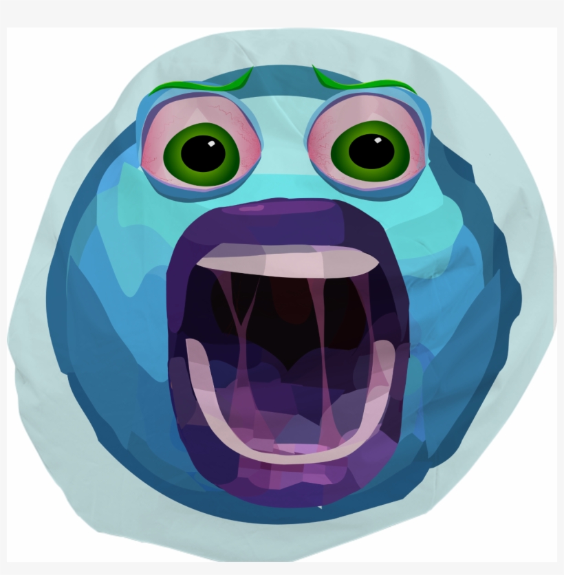 Shocked Emoji Beanbag Chair - Cartoon, transparent png #154663