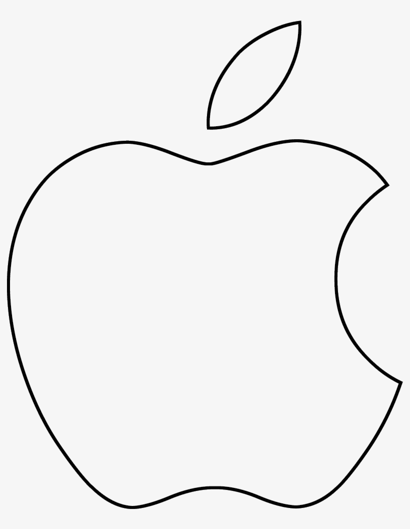 Apple Logo Image Group White Png - Apple Logo Outline Vector, transparent png #155159