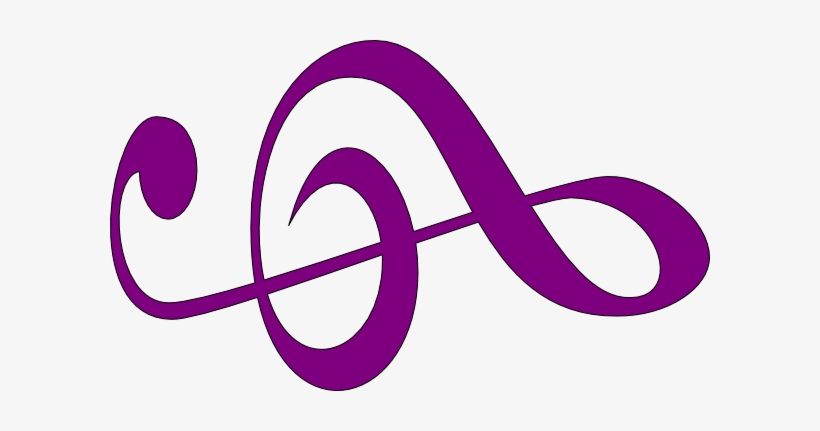 Purple Treble Clef, transparent png #155625