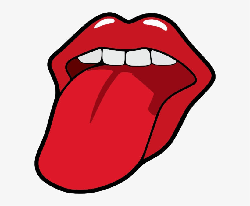 Vector Black And White Stock And Mouth - Tongue Cliparts, transparent png #155628