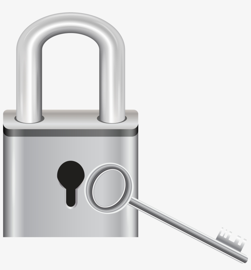 Padlock With Key Clip Art - Lock, transparent png #155754