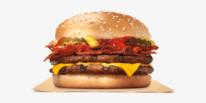 Bacon Double Cheeseburger - Burger King Double Bacon Cheeseburger, transparent png #155755