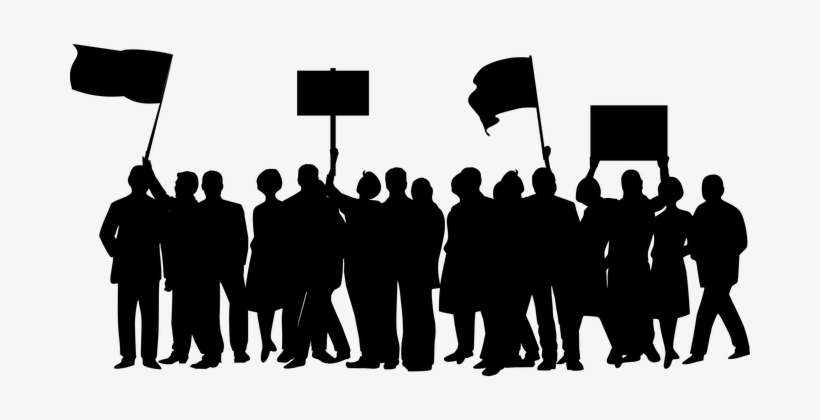 Crowd Demonstration Flag Man March People - Social Media: How To Build A Targeted Community Around, transparent png #156232