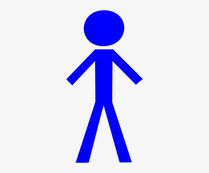 Stick Person Blue Svg Clip Arts 300 X 598 Px, transparent png #156255