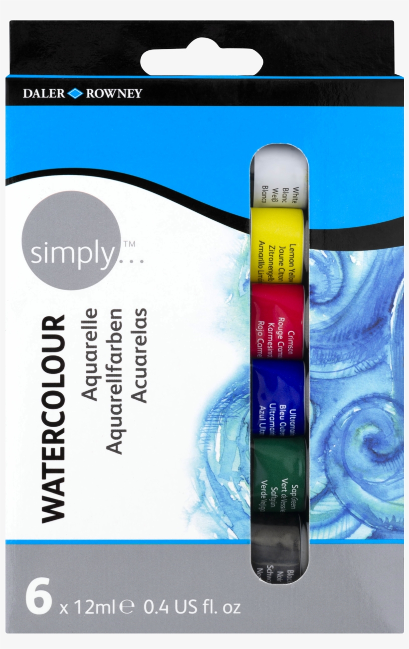 Daler Rowney 12ml Simply Watercolour Set (pack, transparent png #156299