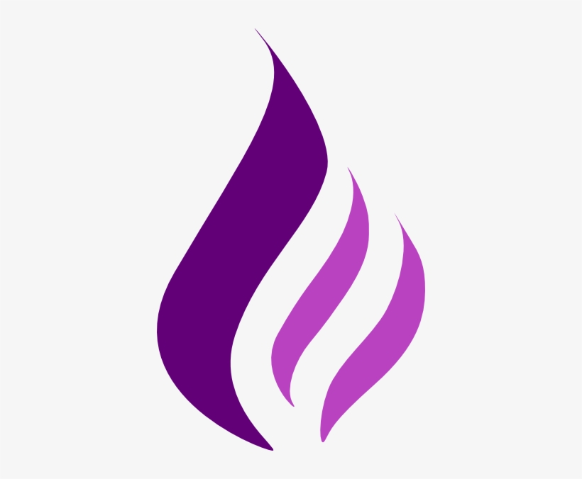 Purple Flame Logo Clip Art At Clker - Purple Flame Clip Art, transparent png #156574